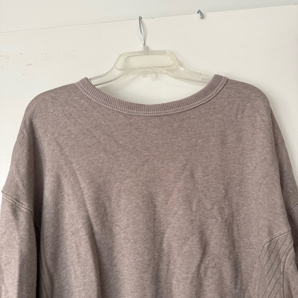 Aerie Très Chic Sweatshirt Heathered Taupe - Picture 4 of 13